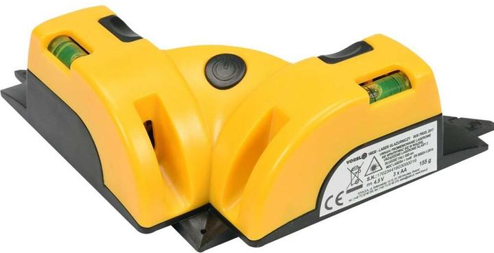 Image du produit Vorel Laser à angle pour carrelage 90° avec 2 ventouses et niveau à bulle
