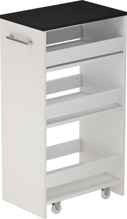 Actual product image Vicco Rivo mobile shelving unit, white/anthracite, 30 x 84.8 cm
