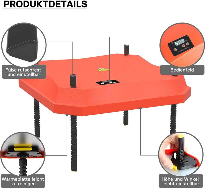 Produktbild Fudajo 35x35cm Küken-Wärmeplatte Temperaturregler 25W Heizplatte Kükenaufzucht (50 W)