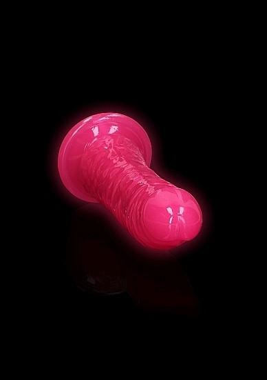 Immagine prodotto RealRock Slim Dildo Suction Cup - GitD - 7" / 18 cm - Neon Pink