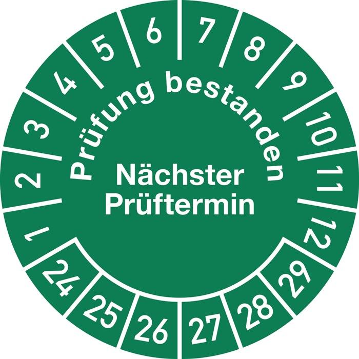 Immagine prodotto Promat Adesivo di ispezione pluriennale Ø 30 mm Ispezione superata 24-29 Foil