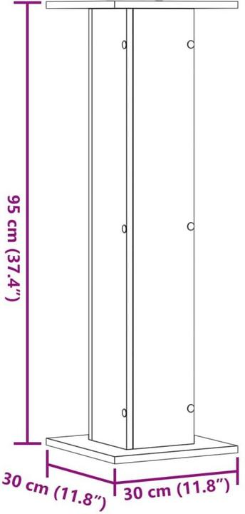 Actual product image VidaXL Speaker stand 2 pcs. 30 x 30 x 95 cm (1 pair, Stand)