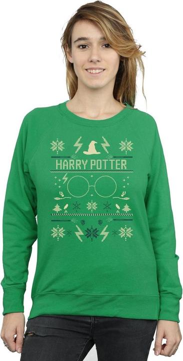 Actual product image Womens/Ladies Christmas Pattern Sweatshirt (L)