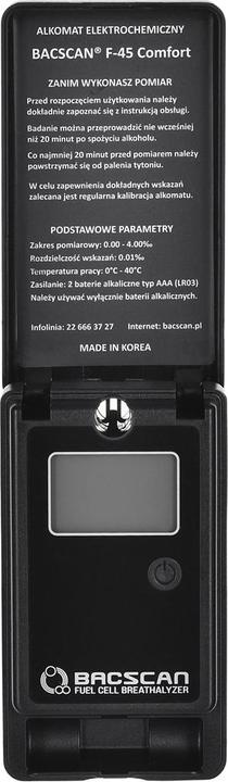 Actual product image Bacscan F-45 COMFORT electrochemical breathalyzer