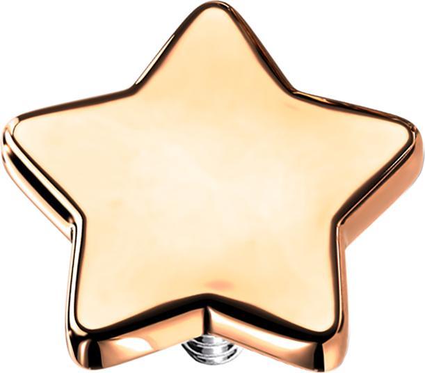 Star Piercing Dermal Anchor Stern rosegold (ohne Messing, Chirurgenstahl 316L)