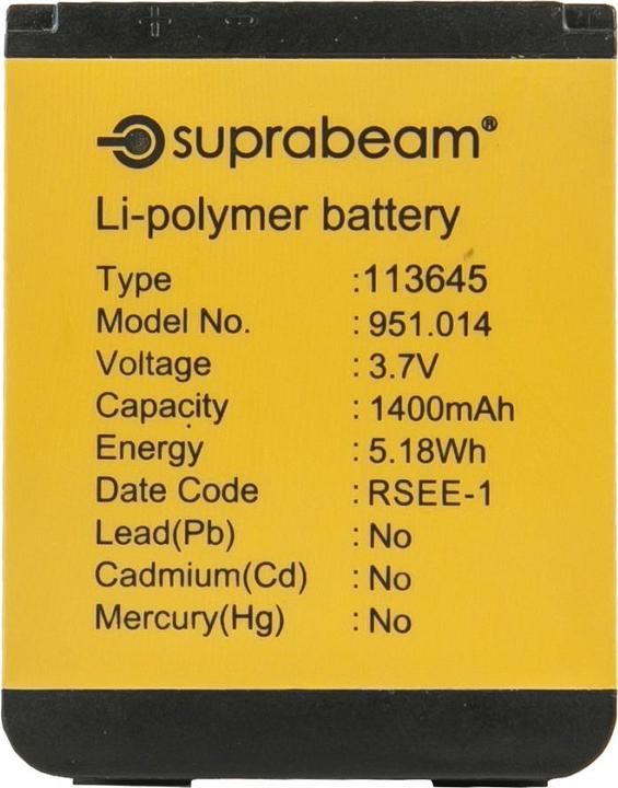 Image du produit Suprabeam Li-Po 1400 mAh, 113645 Batterie pour V3air