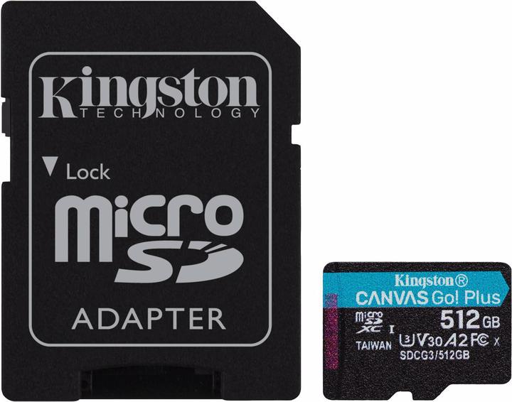 Produktbild Kingston Canvas Go Plus (512 GB, microSDXC, U3, UHS-I)