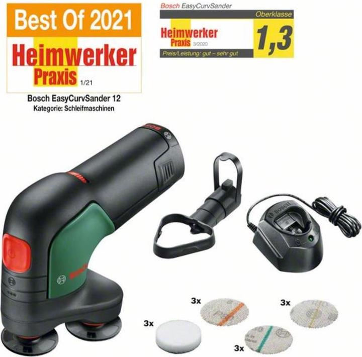 Produktbild Bosch Home & Garden EasyCurvSander 12 (Exzenterschleifer, 902297 W)