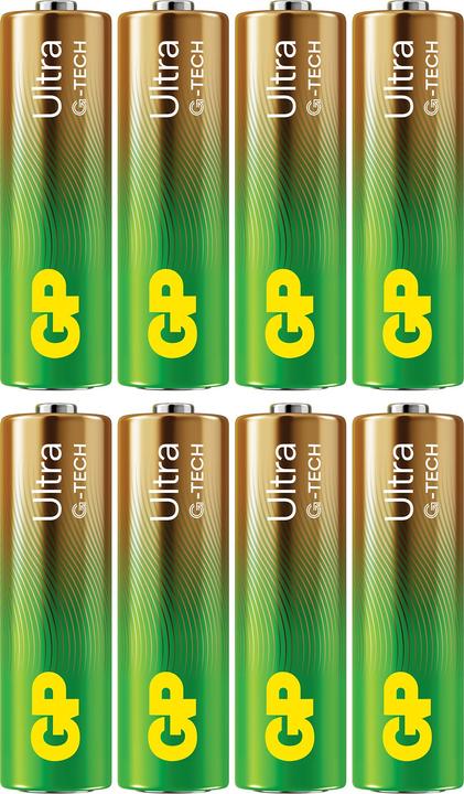 Immagine prodotto GP Batteries GP - Batteria alcalina Ultra, formato AA, 15AU/LR6, 1,5V, confezione da 8 pezzi (8 pz., AA)