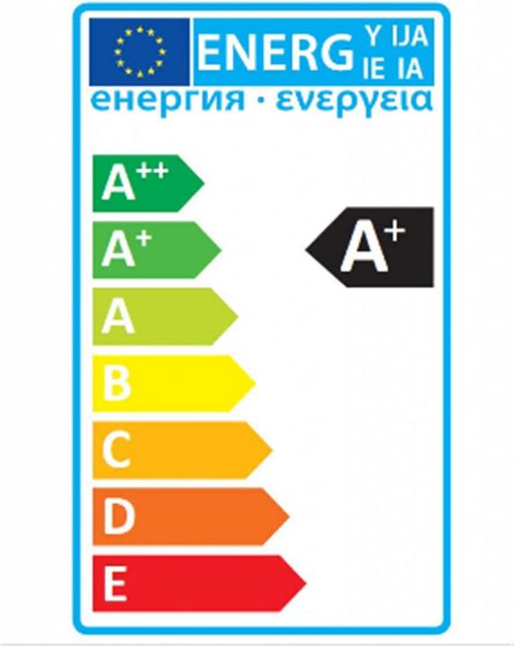 Energy Label Philips LED Lamp G200 6.5W (25W) WW D (E27, 6.50 W, 270 lm, 1 x, A)