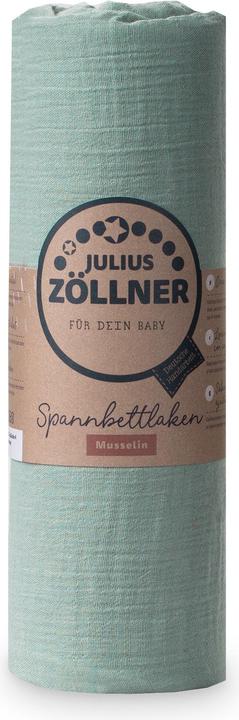 Produktbild Julius Zöllner Fix-Leintuch Musselin 60 x 120 cm, Grün (60 x 120 cm)