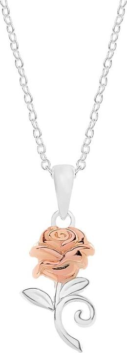 Image du produit Disney Collier La Belle et la Bête Rose, argent sterling 925 (Argent 925, 35 - 40.5 cm)