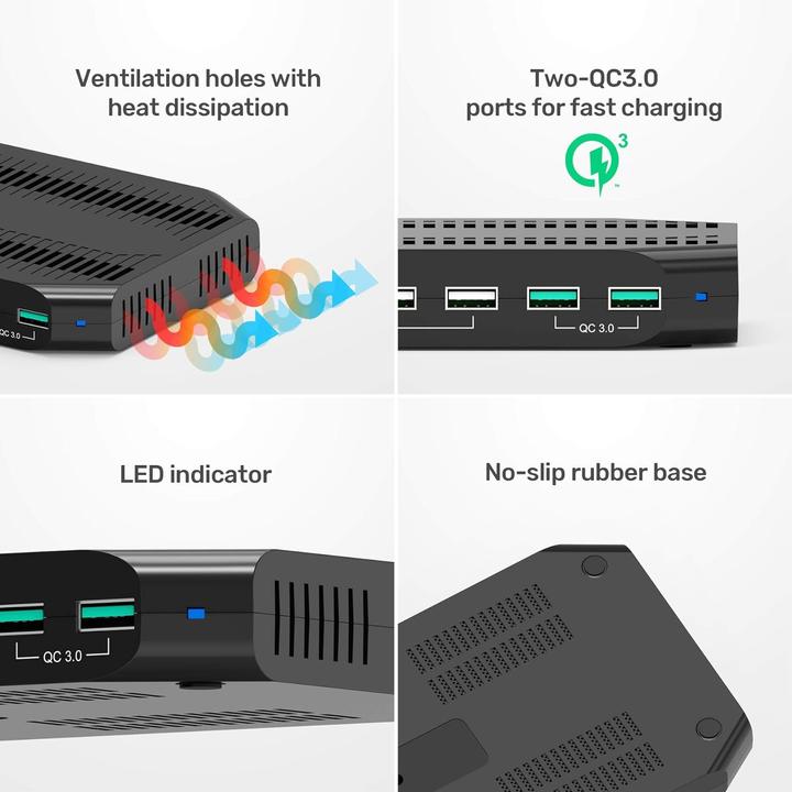 Produktbild Alxum USB-Ladestation für mehrere Geräte (96 W)