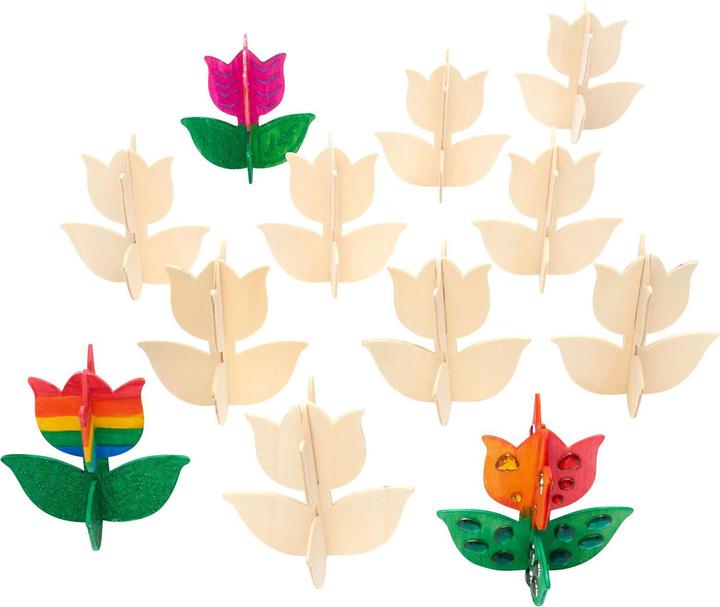 Produktbild Colorations Färbungen – Machen und dekorieren Sie Ihre eigene Holztulpe, Set aus
