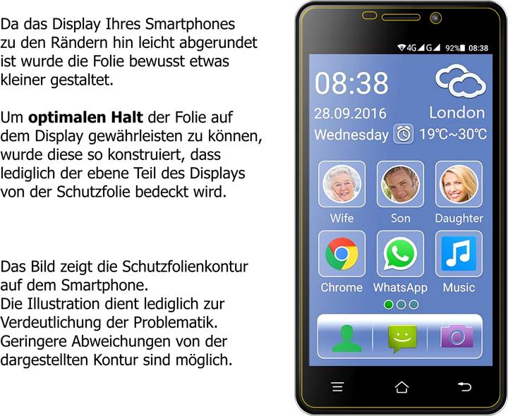 Produktbild Dipos Displayschutzfolie Antireflex (2 Stück, Switel eSmart M2)