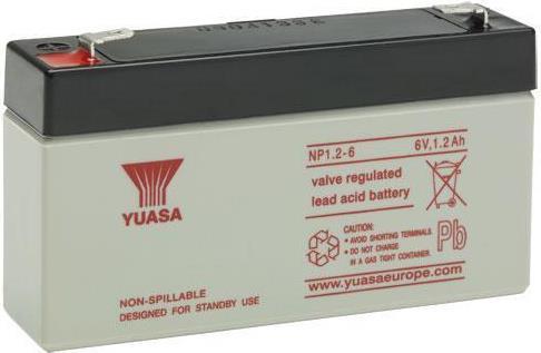Produktbild Yuasa Bleiakku 6 V 1.2 Ah NP1.2-6 NP (6 V, 1200 mAh)