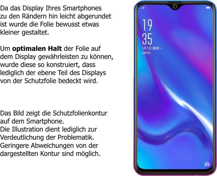 Actual product image Dipos Screen Protector Crystalclear (6 Piece, Oppo RX17 Neo)