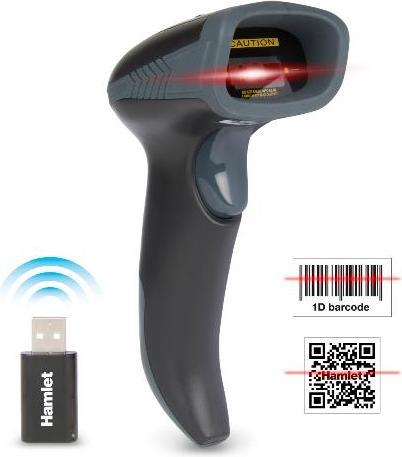 Actual product image Hamlet HBCS-2D110W bar code reader Handheld 1D/2D CMOS bar code reader Black (1D barcodes, 2D barcodes)