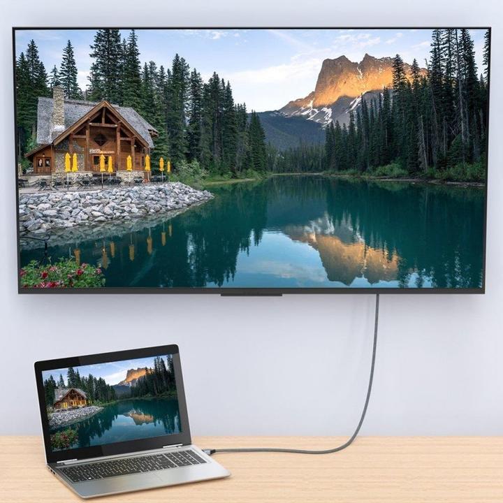Actual product image Wozinsky cable HDMI 2.1 8K 60 Hz 48 Gbps / 4K 120 Hz / 2K 144 Hz 1 m Silver (WHDMI-10) (1 m, HDMI)