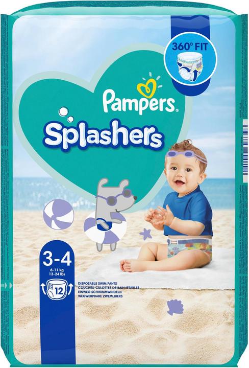 Actual product image Pampers Splashers (Size 3, Size 4, Pack, 12 Piece)