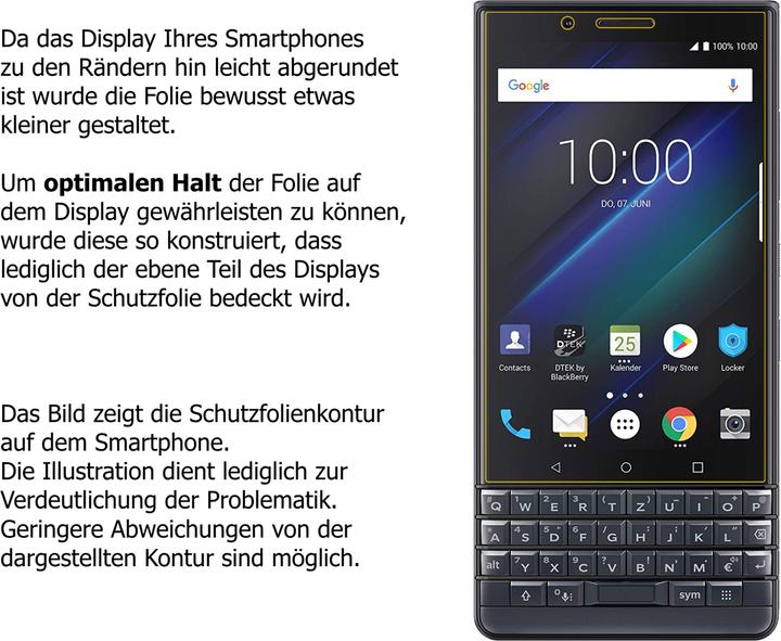 Image du produit Dipos Film de Protection d’écran Anti-Shock (2 pièce(s), Blackberry KEY2 LE)