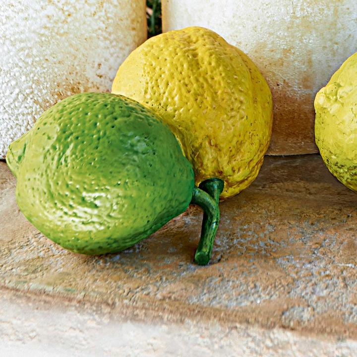 Image du produit Loberon Lot de 2 agrumes décoratifs Ginny jaune (12 cm)