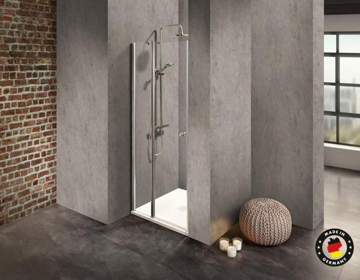 Dusbad Shower cubicle/shower enclosure Vital 2 swing door on fixed part for alcove shower (75 cm, 75 cm)