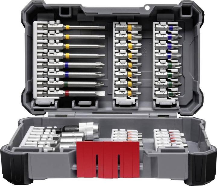 Produktbild Bosch Professional Zubehör Schrauberbit-Set, 45-teilig (Kreuz Phillips PH 3", Kreuz Pozidriv PZ 2", Sechskant (hexagonal) 6", Kreuz Pozidriv PZ 3", Sechskant (hexagonal) 4", Sechskant (hexagonal) 3", Kreuz Phillips PH 1", Kreuz Pozidriv PZ 1", Kreuz Phillips PH 2", Sechskant (hexagonal) 5")
