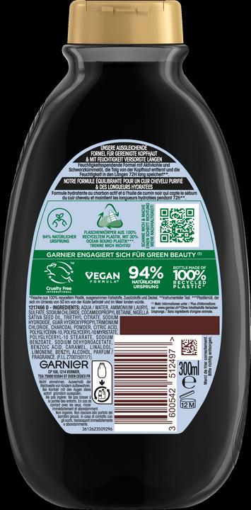 Garnier Ultra Doux Magnetic Charcoal (300 ml, Flüssiges Shampoo)