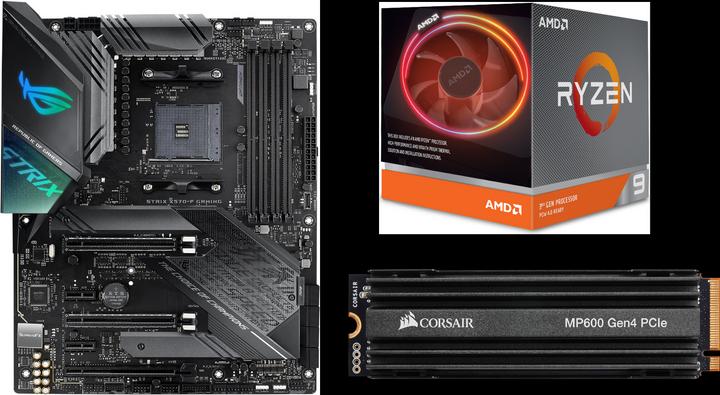 ASUS ROG Strix X570-F + Ryzen 9 3900X + Corsair MP600