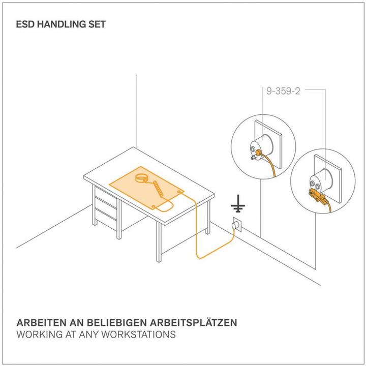 Actual product image Bernstein ESD Table Mat Set Black (Static protection)