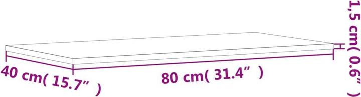 Produktbild VidaXL Ozor (80 x 40 x 1,5 cm)