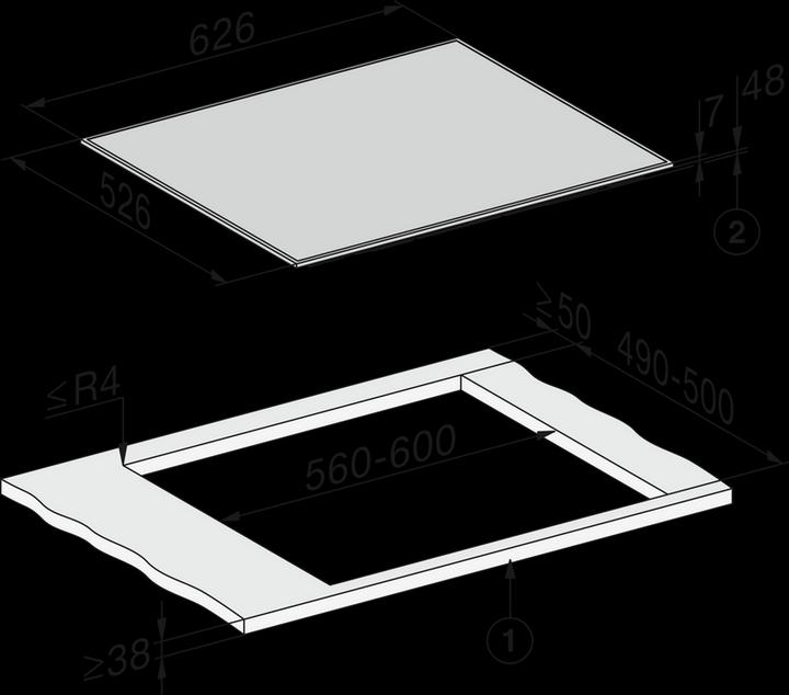 Produktbild Miele Kochfeld KM 7062 FR Edelstahl