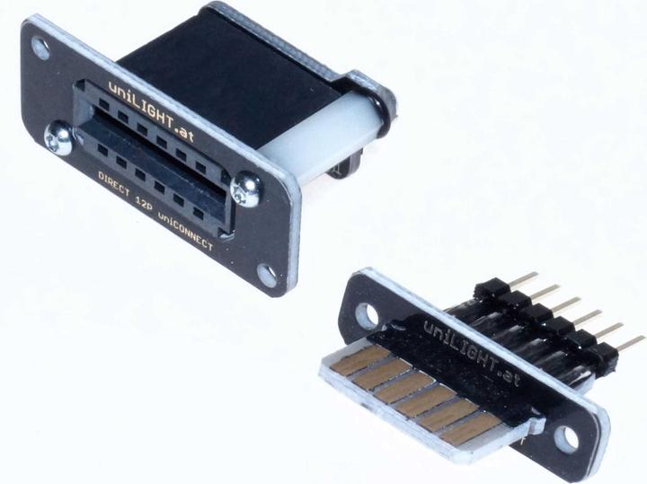 Immagine prodotto Unilight testata a connessione diretta con 6 poli primari, kit, 2 pz, striscia di contatti uni