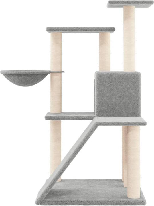 Produktbild VidaXL Kratzbaum Sisal-Kratzsäule Katzenkratzbaum Katzenbaum Spielbaum Hellgrau (94 cm, Hellgrau)