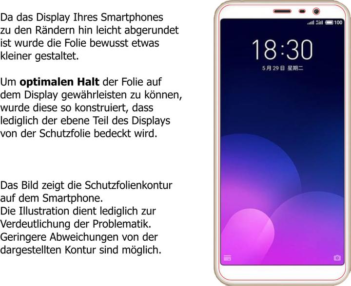 Actual product image Dipos Screen Protector Anti-Shock (2 Piece, Meizu M6T)