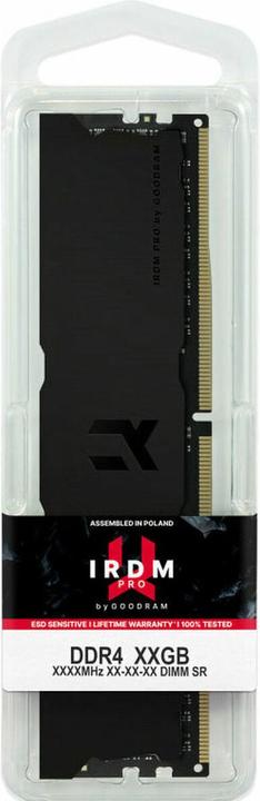 Actual product image Goodram IRDM PRO memory module 32 GB 2 x 16 GB DDR4 3600 MHz (2 x 16GB, 3600 MHz, DDR4-RAM, U-DIMM)