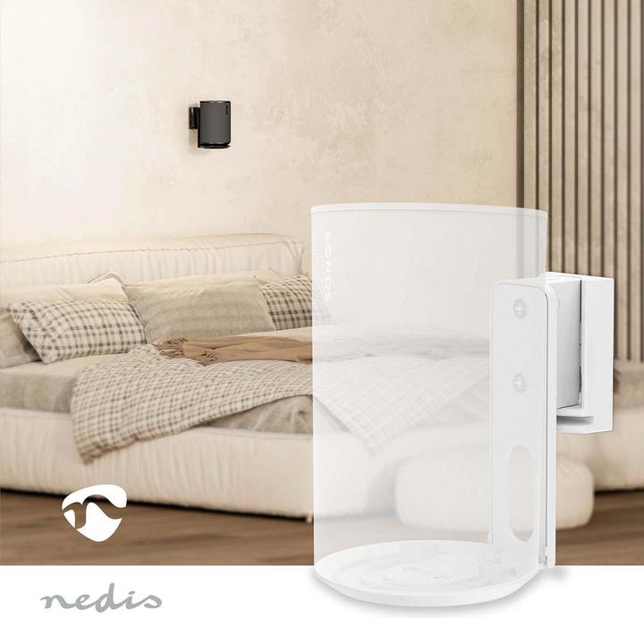 Produktbild Nedis Lautsprecherhalter - Kompatibel mit: Sonos Era100 - Wand - 3 kg - Drehgelenk/Neigung - kippbar (1 Stk., Wandmontage, Neigbar, Drehbar)