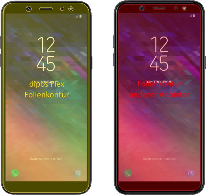 Immagine prodotto Dipos Pellicola Protettiva Full-Cover 3D (3 Pezzo/i, Samsung Galaxy A6+)
