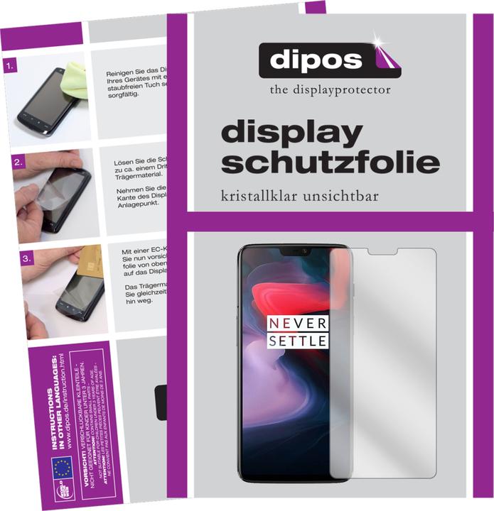 Produktbild Dipos Displayschutzfolie Crystalclear (2 Stück, OnePlus 6)