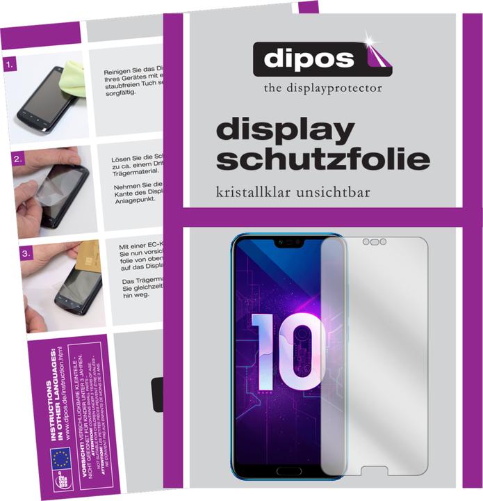 Dipos Displayschutzfolie Crystalclear (2 Stück, Honor 10)