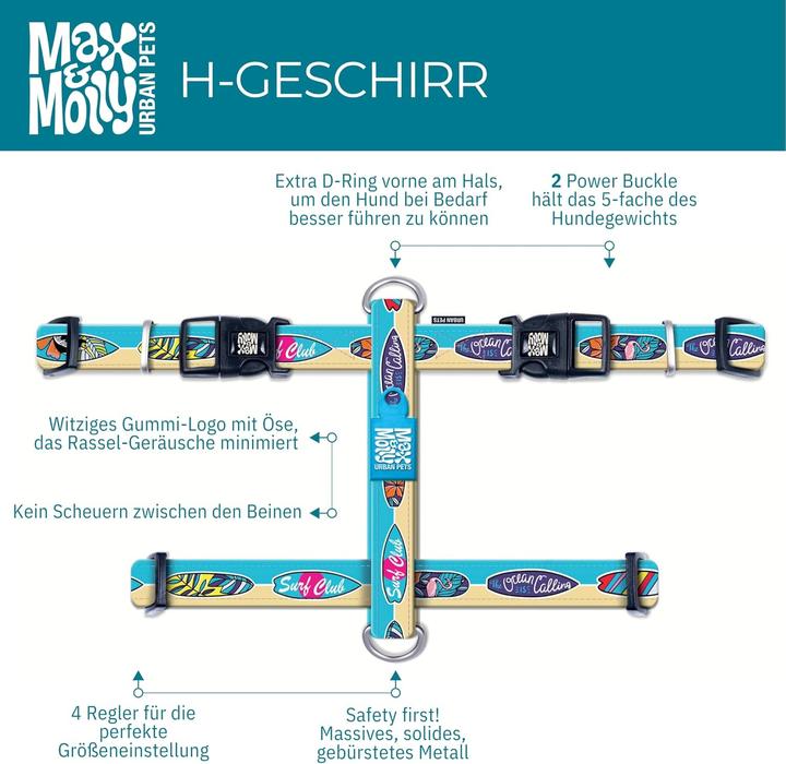 Produktbild Max & Molly Hundegeschirr (M, Hund, Jogging, Spazieren, Hundesport, Allgemein)