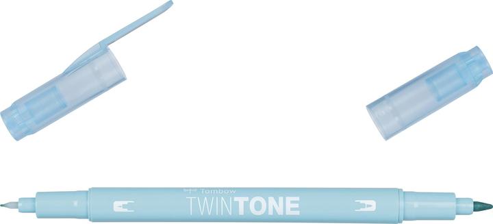 Actual product image Tombow Twintone fiber pen (74, Aqua blue, 1 x)
