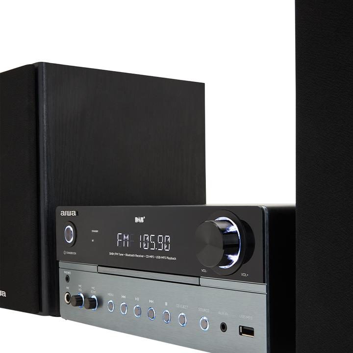 Produktbild Aiwa MSBTU-700 mikrojärjestelmä, hopea (Bluetooth, CD Player, 1x 25 W)