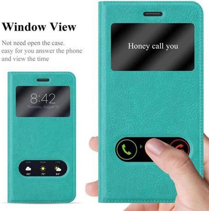 Actual product image Cadorabo Book with View double window cover (Huawei P8 Lite (2017))