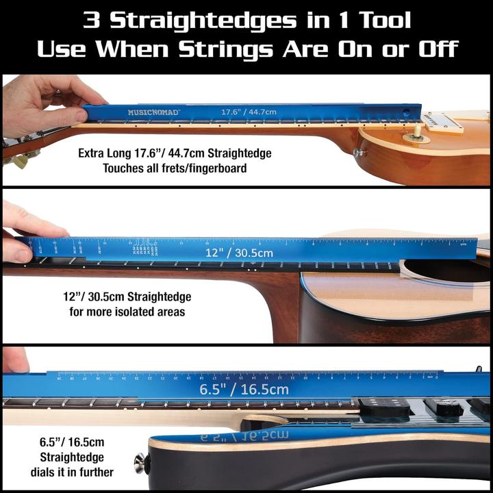 Produktbild MusicNomad Tri-Beam Straight Edge & Gitarrenlineal-Set