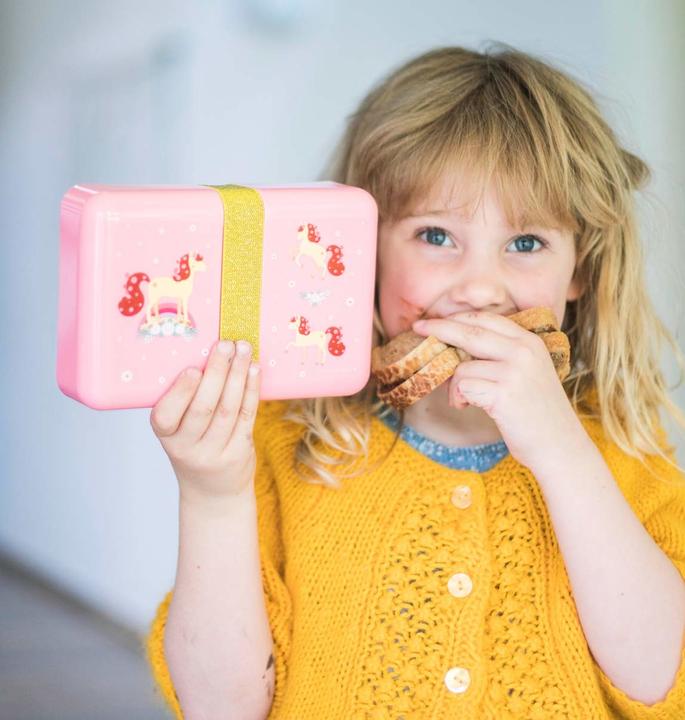 Produktbild A Little Lovely Company Lunchbox Horse SBLHPI11 rosa 18x6x12cm
