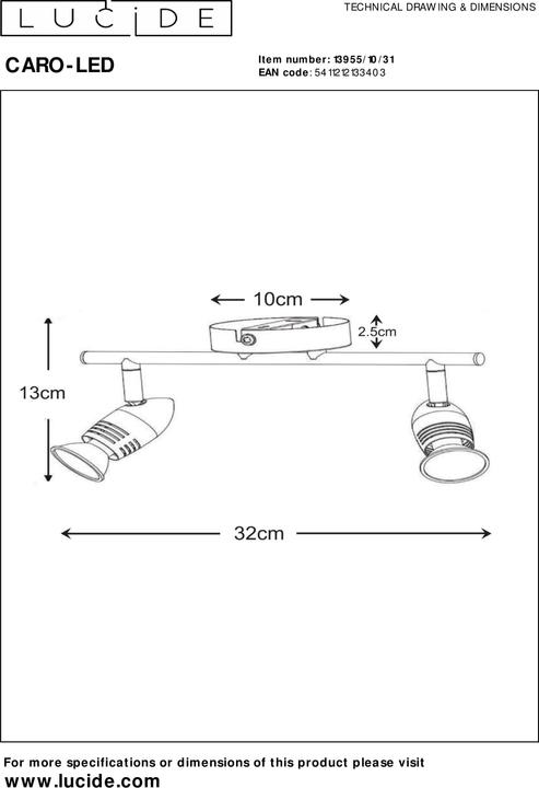 Immagine prodotto Lucide Carpo (350 lm, GU10)