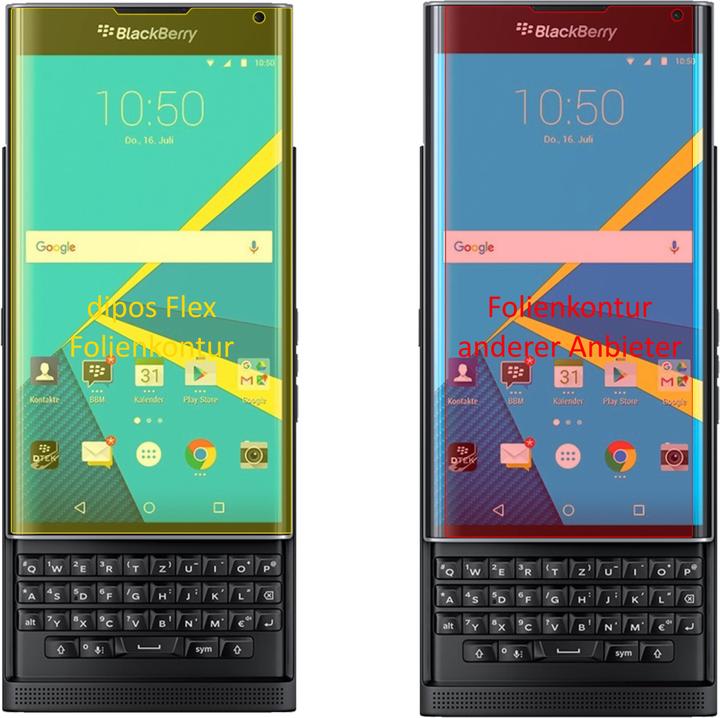 Image du produit Dipos Film de Protection d’écran Full-Cover 3D (2 pièce(s), Blackberry Priv)