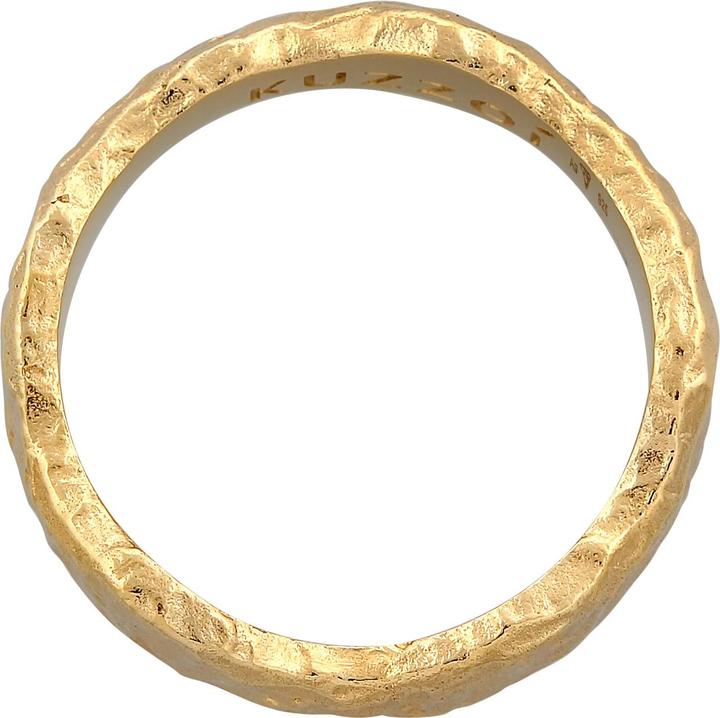 Image du produit Kuzzoi Bague Hommes Bandeau Structure Organique 925 Argent (66, Argent 925)